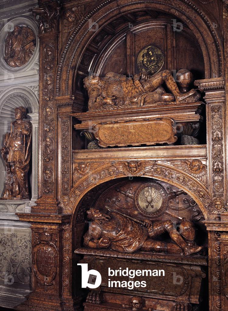 Cracow, Poland. Cathedral in Wawel. Tomb of Kings Zygmunta Starego and Zygmunta Augusta. 