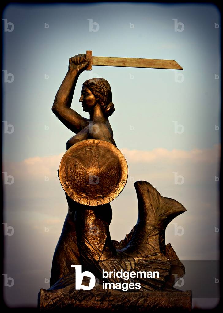 Warsaw, 2008. Illustration of sawa the mermaid. 