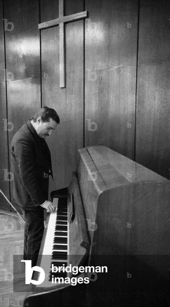 Lech Walesa, former president of Poland, creator and head of Solidarity, strike in Lenin Shipyard, Gdansk, 08.1980. photo. Chris Niedenthal 