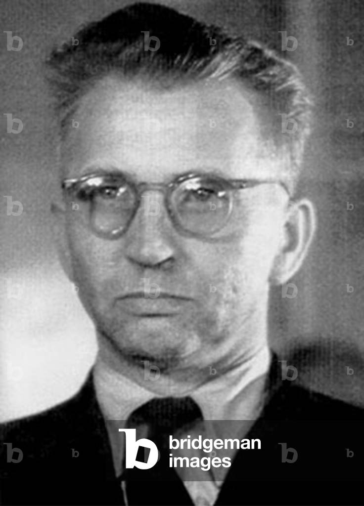 General Leopold Okulicki, 'bear'. Last Mian Commander of the National Army. Photograph from General Okulicki procession in Moscow in 1945. 