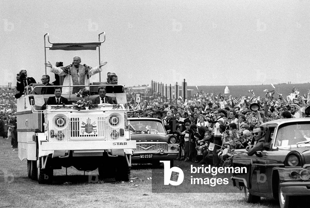 Nowy Targ Airport, 08.06.1979. Pope John Paul II's first Pilgrimage to Poland. 