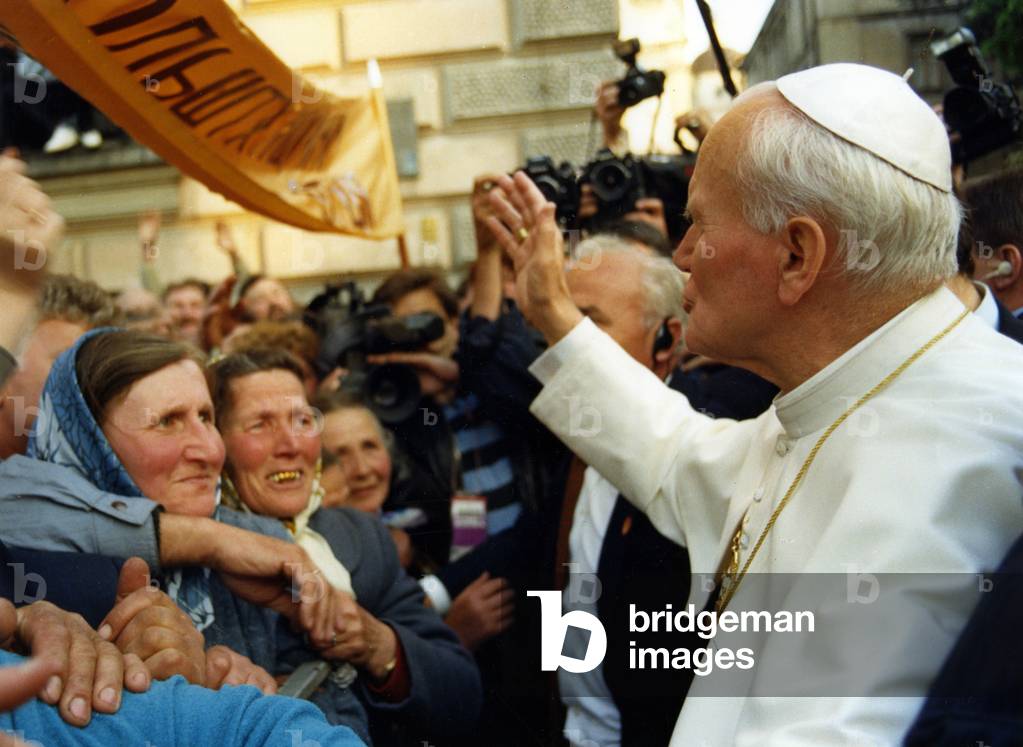  Przemysl, 02.06.1991. Pope John Paul II's 4th Pilgrimage to Poland. Pope meeting with believers. 