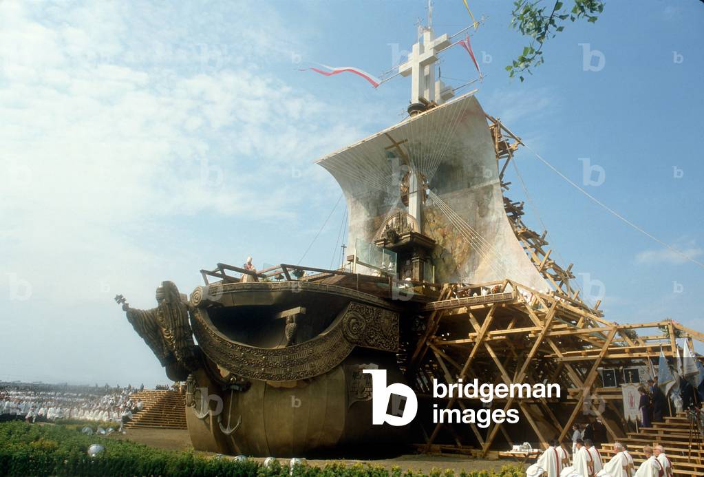 Gdansk, 1987. Pope John Paul II's third Pilgrimage to Poland. 