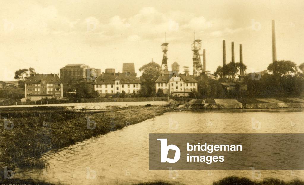 Katowice, 1930. Ferdinand mine. Reproduction of post card. 