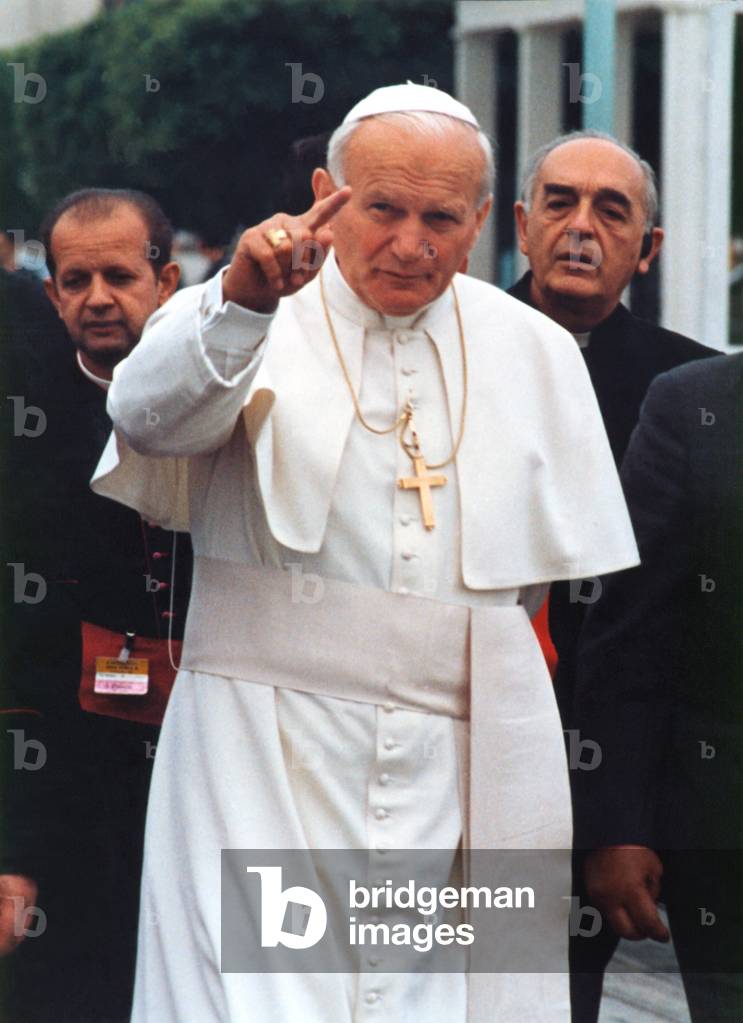 Gdansk, 12.06.1987. Pope John Paul II's third Pilgrimage to Poland, visit to Westerplatte. 
