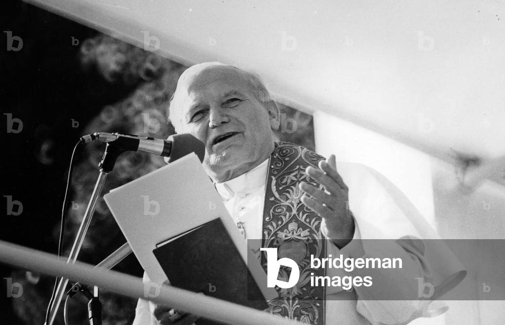  Saint Anne mountain, 21.06.1983. Pope John Paul II's second Pilgrimage to Poland. During mass. 