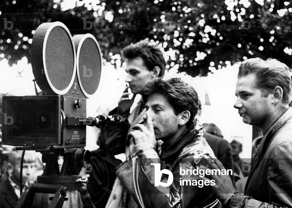 Roman Polanski on the film set of 'Two men and a wardrobe'. 