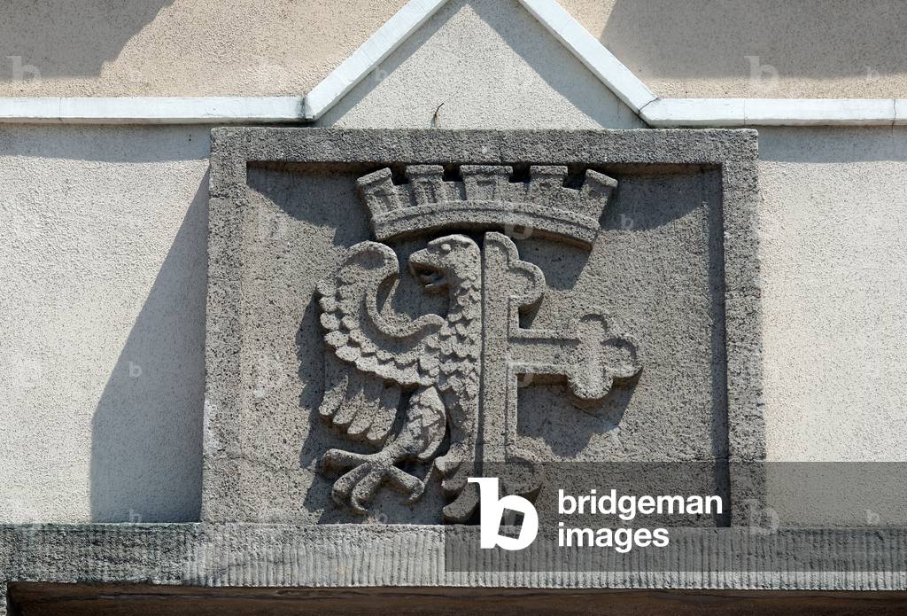 Opole, the city crest. South-Western Poland Upper Silesia, Opolishe Province 2006