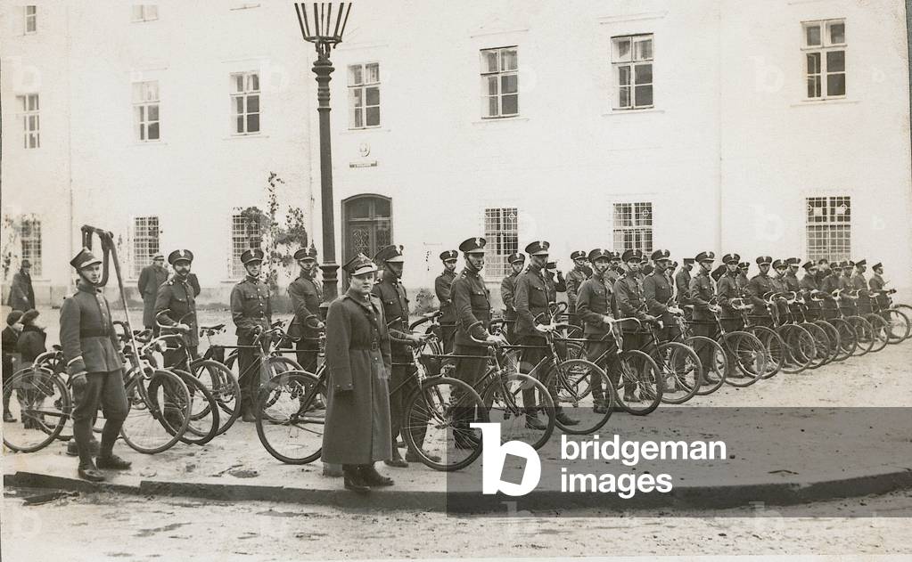 reserve forces day in Stanislawowa, 1930s. Bicycle unit. 