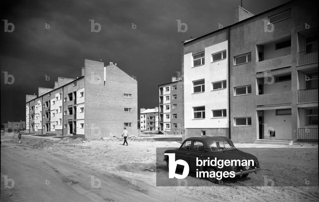 Warsaw, 1959. Mlodych housing in Grochow - general view. 