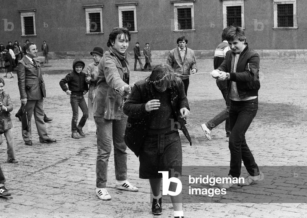 Lany Poniedzialek in the Old Town of Warsaw, 12th April 1983 (photo)