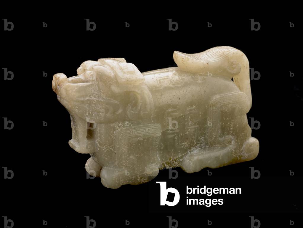 Animal reclining, 1700-1800 (jade)