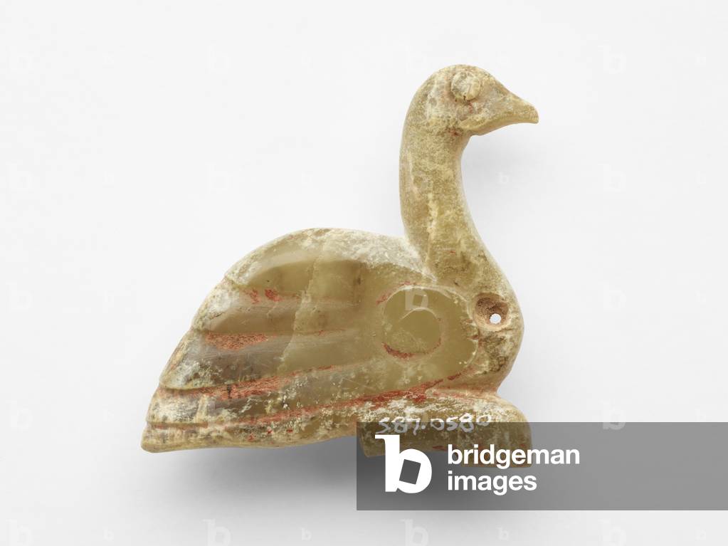 Pendant in the form of a water bird, c.1300-1050 BC (jade, nephrite)