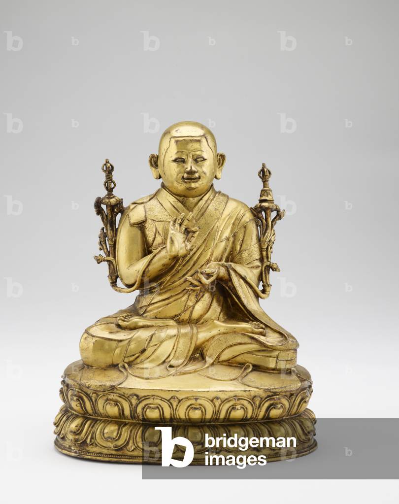 Shalu Lama Rinchen Khyenrab Chokdrub Palzangpo, c.1600 (gilded copper alloy, with traces of pigments)