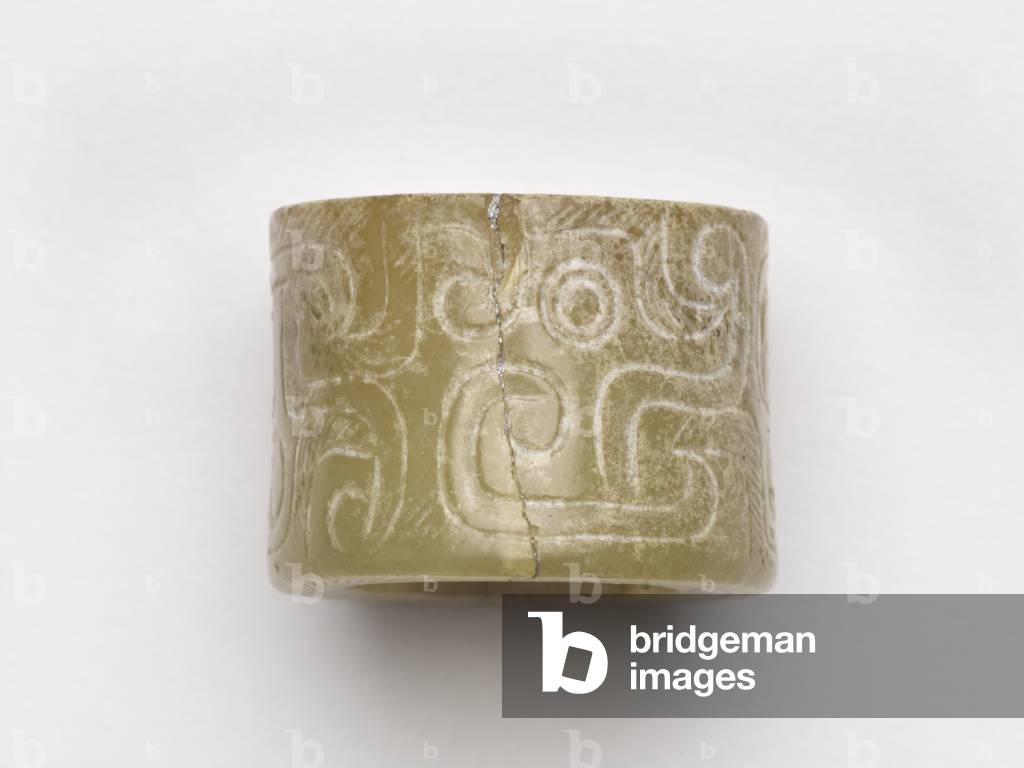 Bead (zhu), 5th-4th century BC (jade)