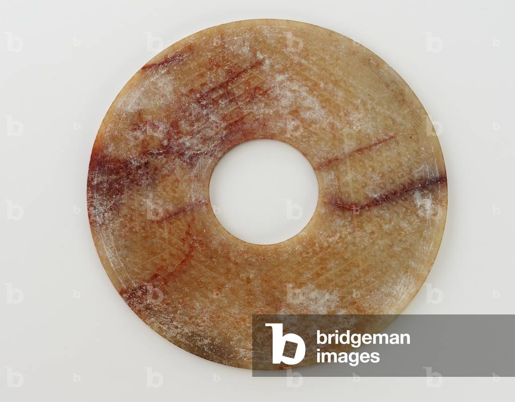 Disk (bi) with knobs, 2nd-1st century BC (jade (?))