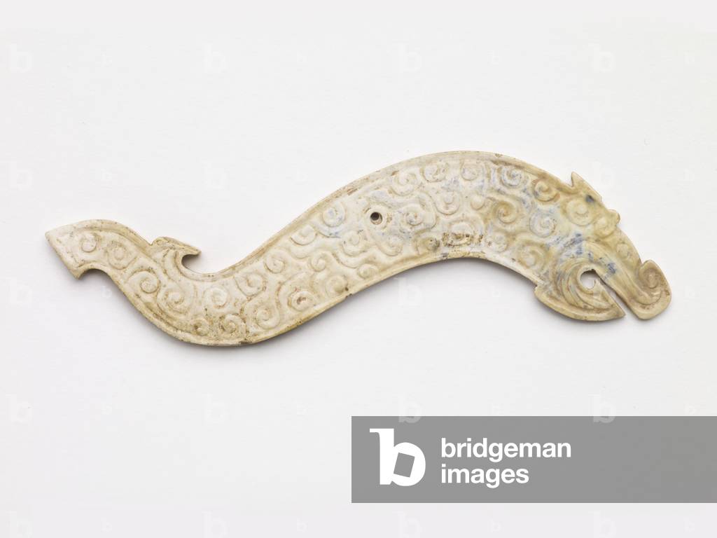 Dragon-shaped pendant, 5th-4th century BC (jade)