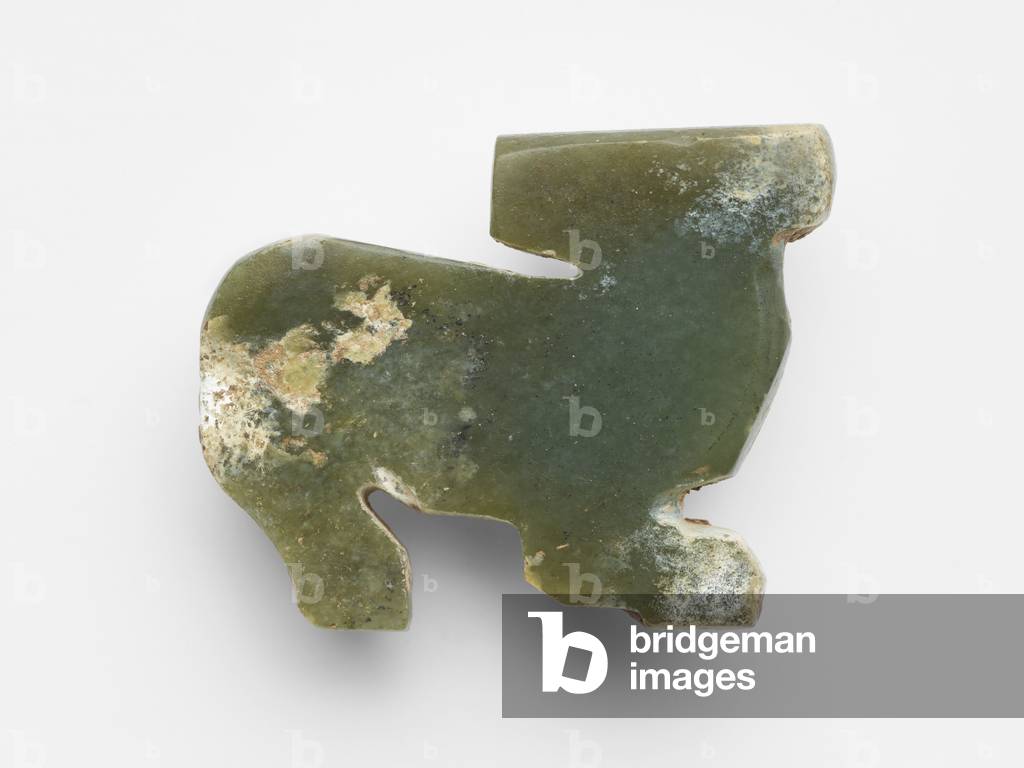 Pendant in the form of a stag, c.1300-1000 BC (jade)