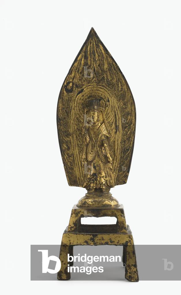 Statuette: Avalokitesvara (Kuan yin) Period of Division, 520 (bronze)