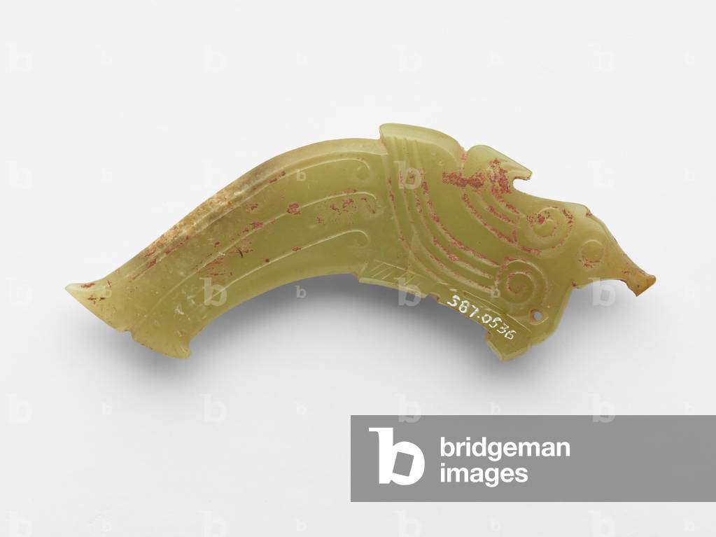 Pendant in the form of a bird, c.1050-c.950 BC (jade)