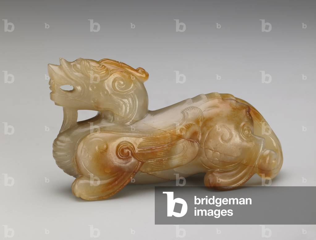 Figure of a chimera, 300-500 (jade)