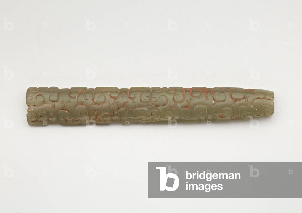 Tubular ornament (Shi), 6th-5th century BC (jade)