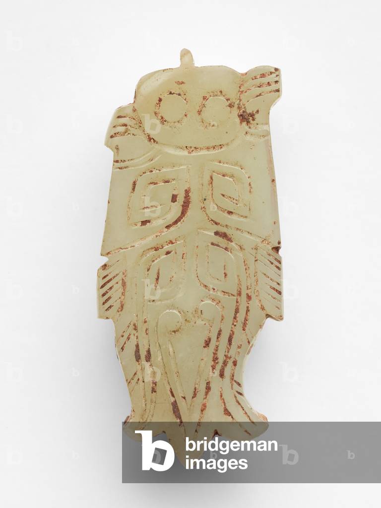 Pendant in the form of a cicada, c.1100-c.1000 BC (jade)