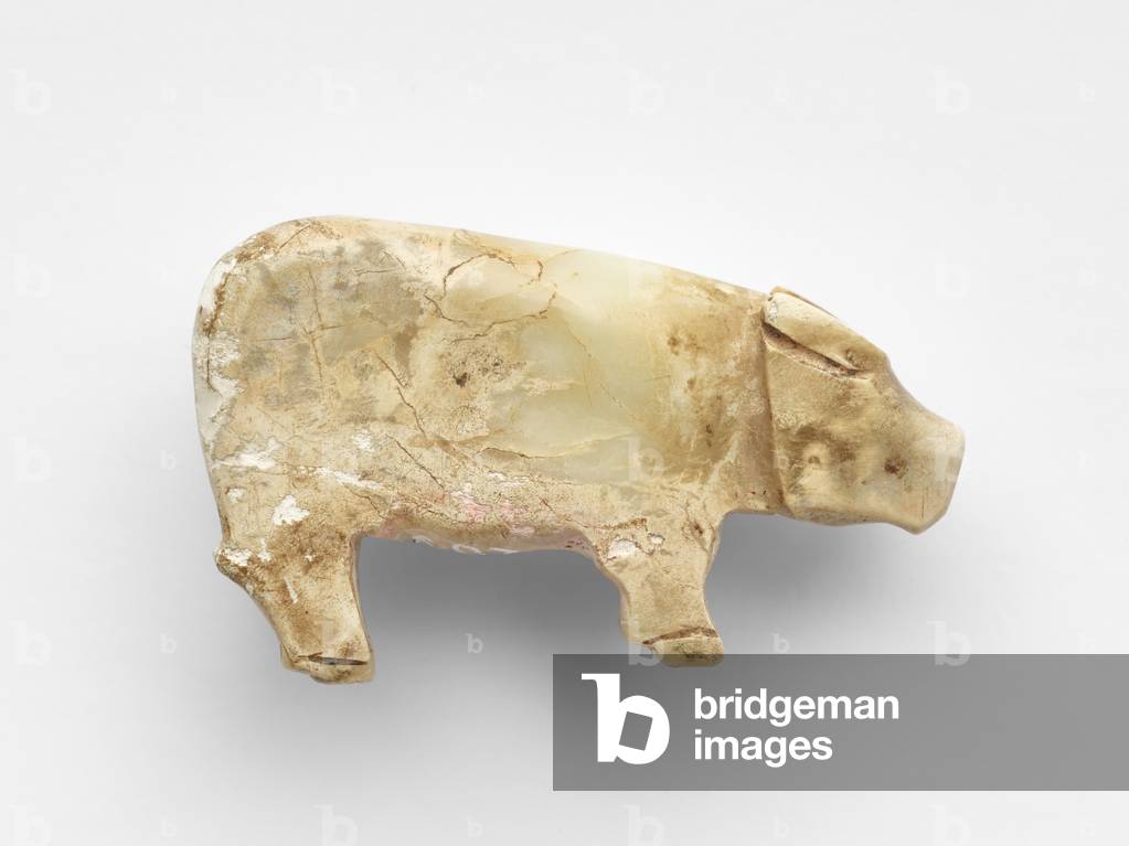 Pendant in the form of a water buffalo, c.1100-1000 BC (jade)
