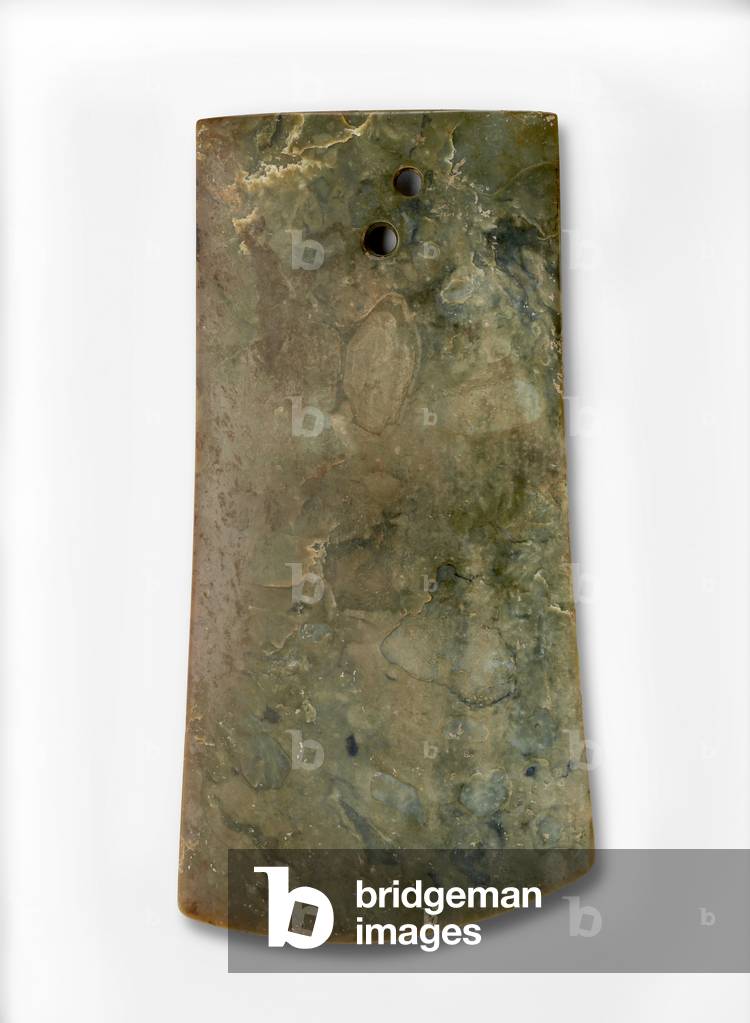 Axe (fu 斧), c.3000-2000 BC (jade, nephrite)