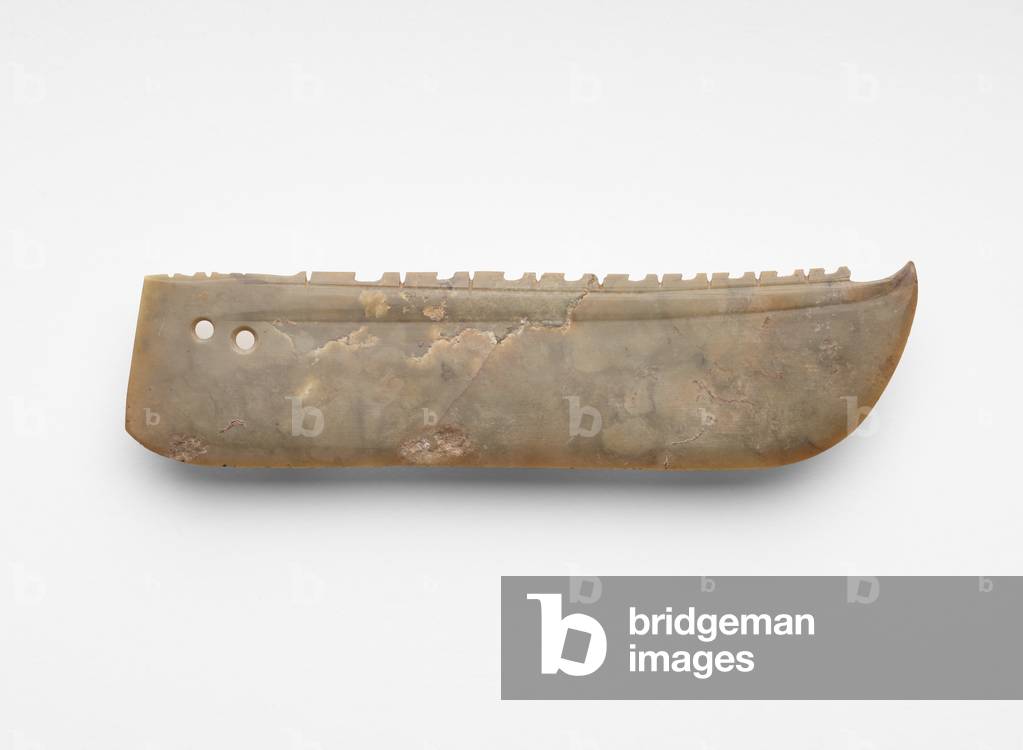 Knife (dao 刀), c.1300-c.1050 BC (jade, nephrite)