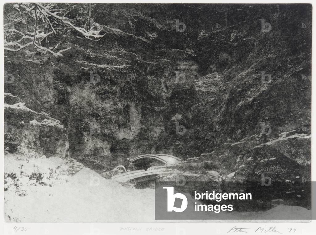 Zuisenji Bridge, 1994 (photogravure, ink on paper)