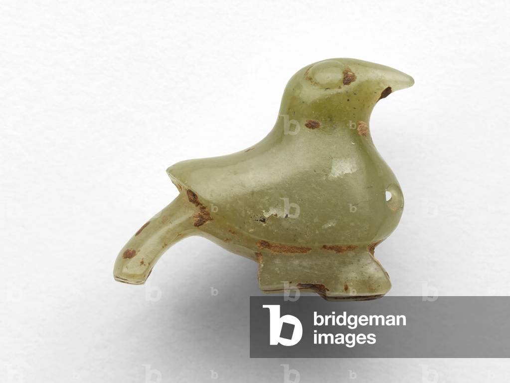 Pendant in the form of a bird, c.1300-ca.1050 BC (jade, nephrite)