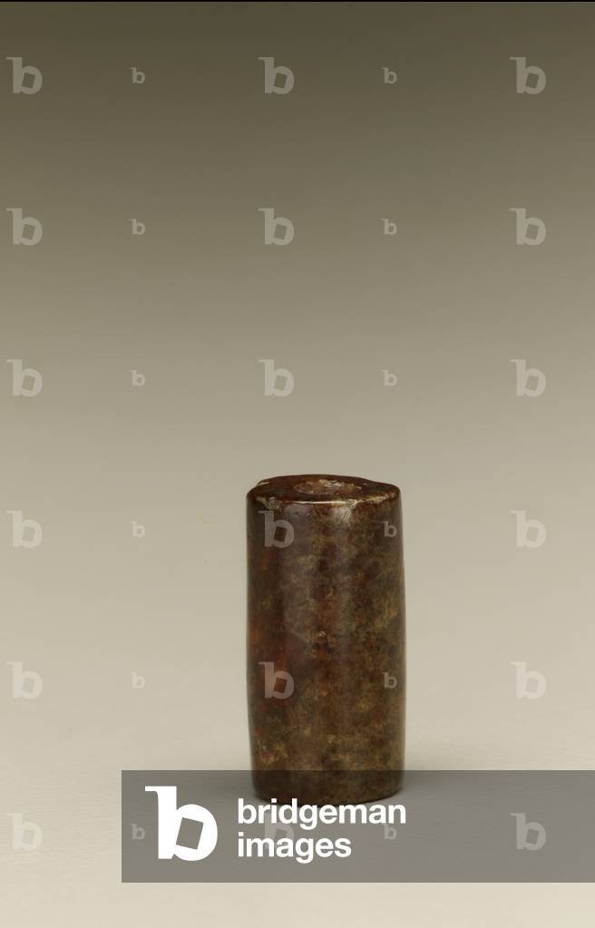 Cylindrical bead, Lake Tai region, Liangzhu culture, 3300-2250 BC (jade)