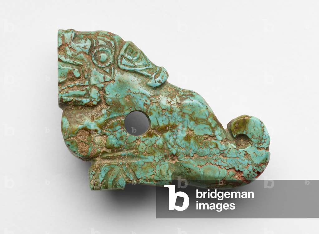 Pendant in the form of a dragon, c.1300-c.1050 BC (turquoise)