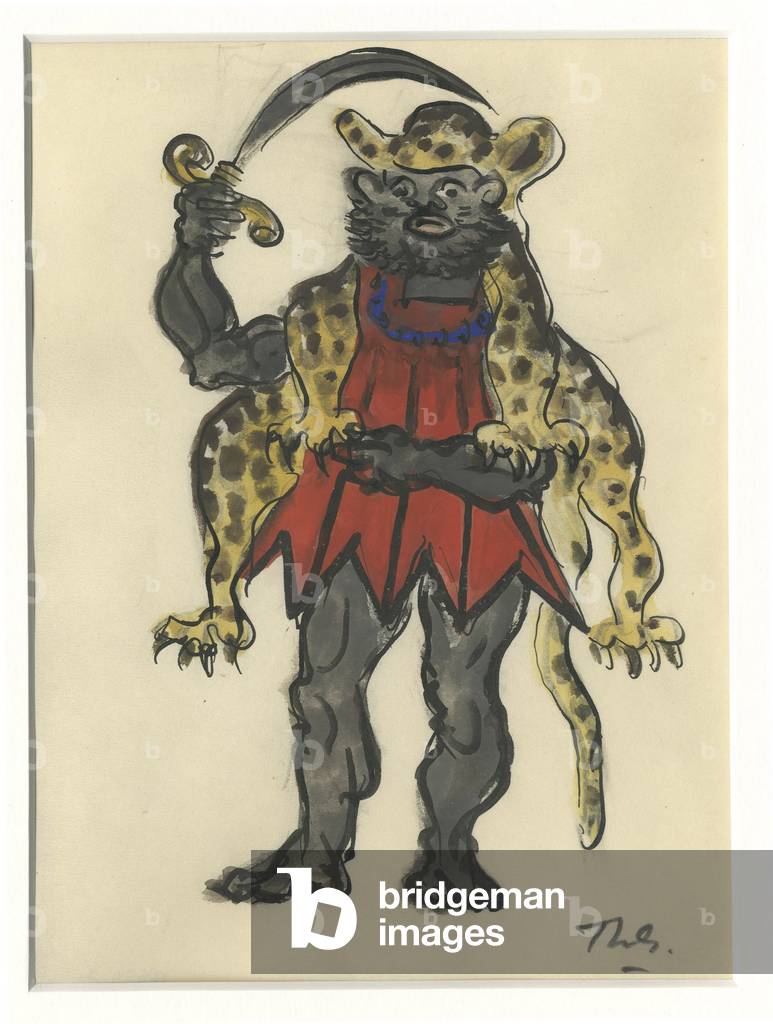 Costume design of a moor for 'Petrushka' , 1944 (ink and gouache on paper)