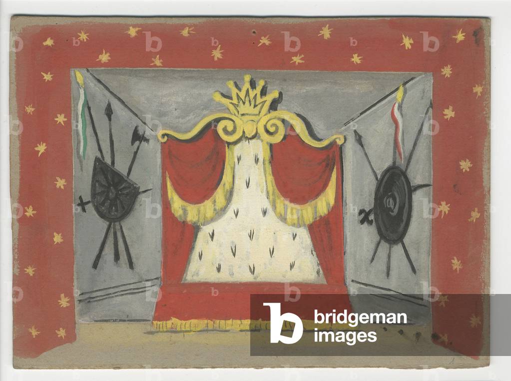 Set design for 'The Soldier's Tale', 1944 (gouache on cardboard)