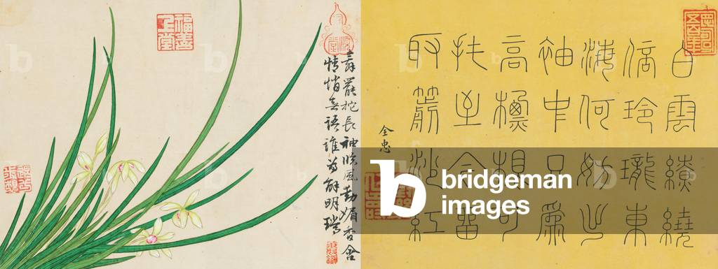 Leaf 2a and 2b, from 'Master Shen Fengchi's Orchid Manual: Vol. III', 1882 (ink on paper)