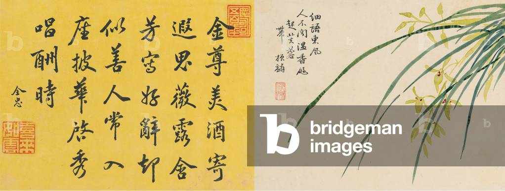 Leaf 7a and 7b, from 'Master Shen Fengchi's Orchid Manuel: Vol. IV', 1882 (ink on paper)