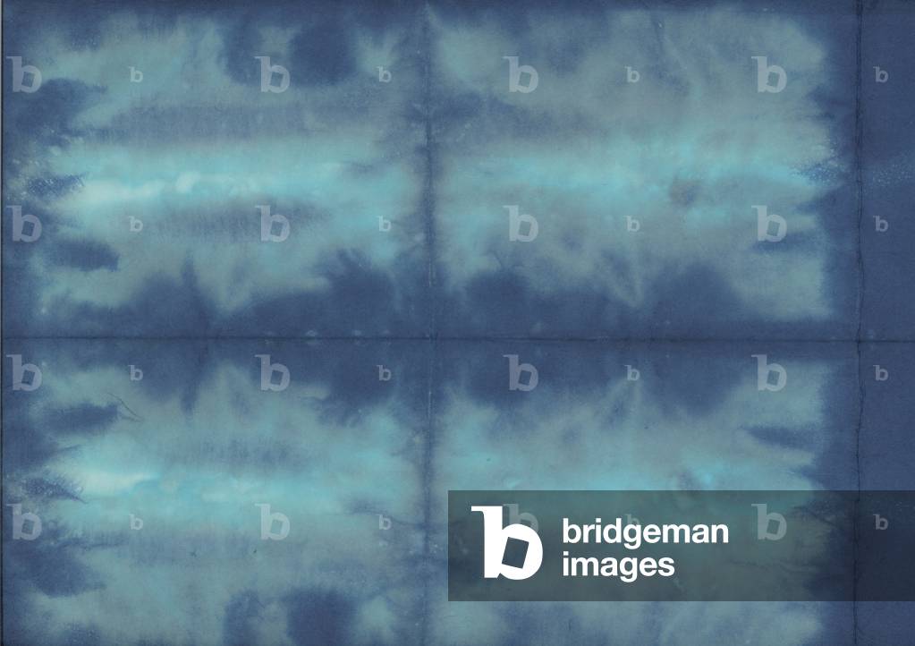 Carta pieghevole tinta a mano, metà sec. XX (carta)