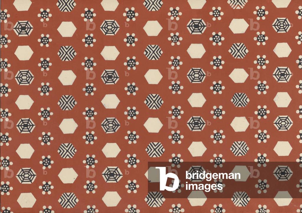 Carta tinto a mano stencil, metà sec. XX (carta)