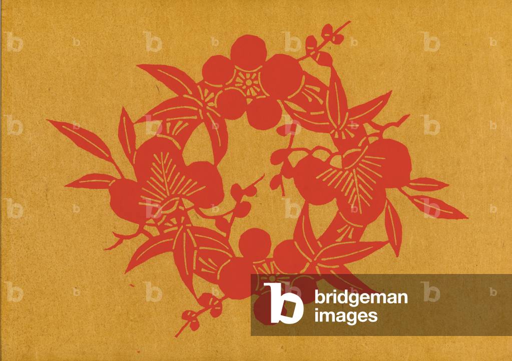 Carta tinto a mano stencil, metà sec. XX (carta)