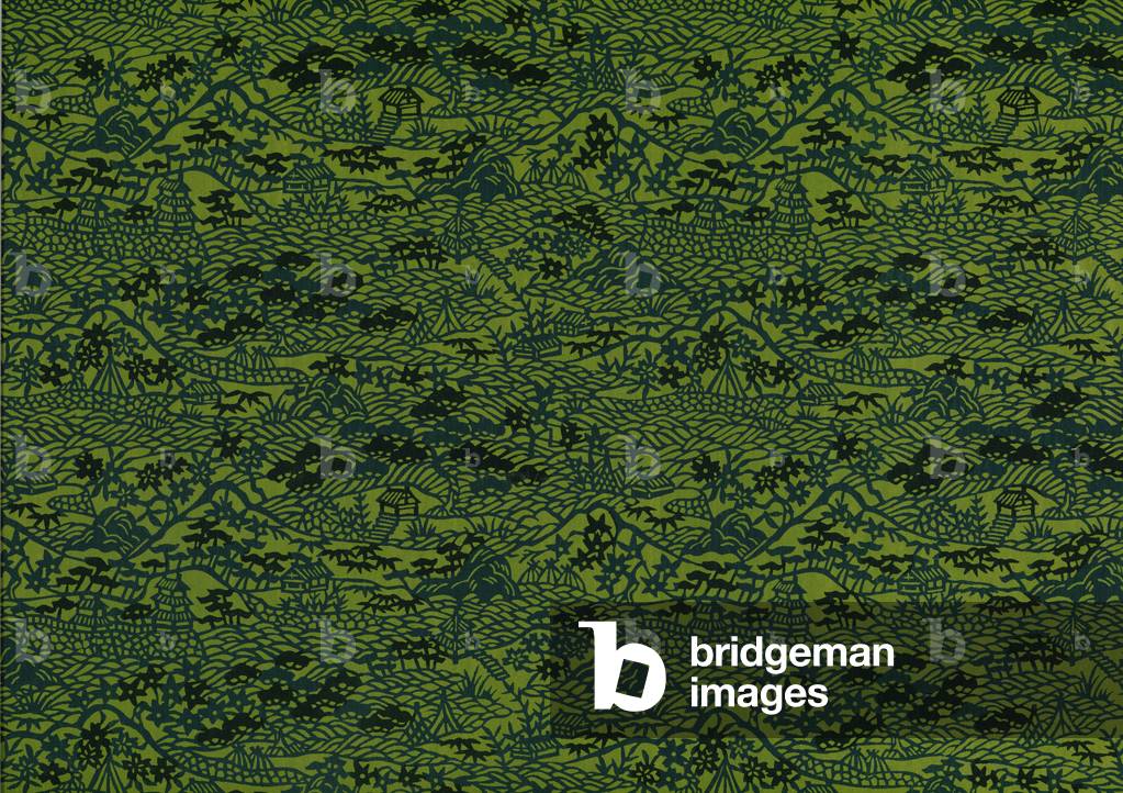 Carta tinto a mano stencil, metà sec. XX (carta)