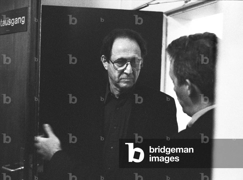 Steve Reich at Lucerne Concert Hall backstage 1995