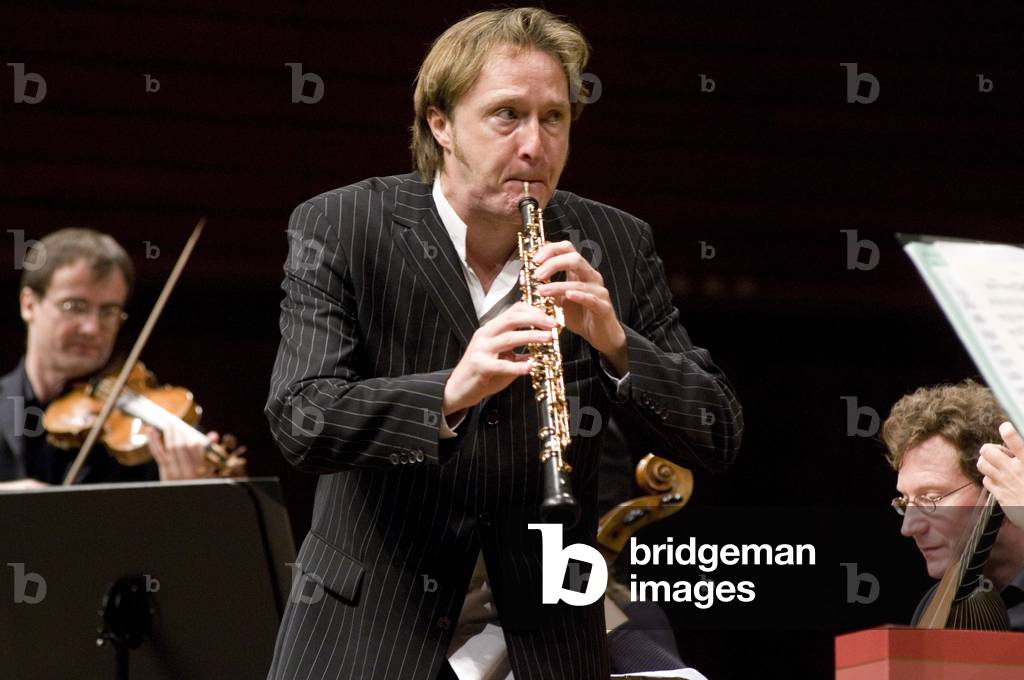 Albrecht Mayer, German classical oboist, playing at Lucerne's concert hall KKL