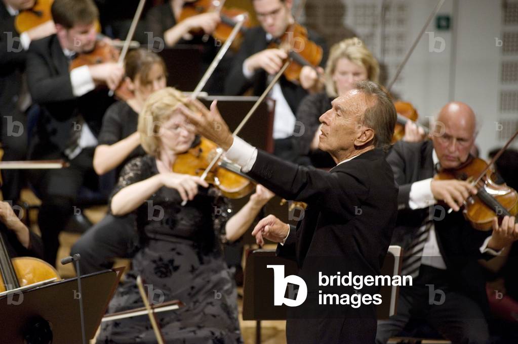 Claudio Abbado Italian conductor, conducting Lucerne Festival Orchestra