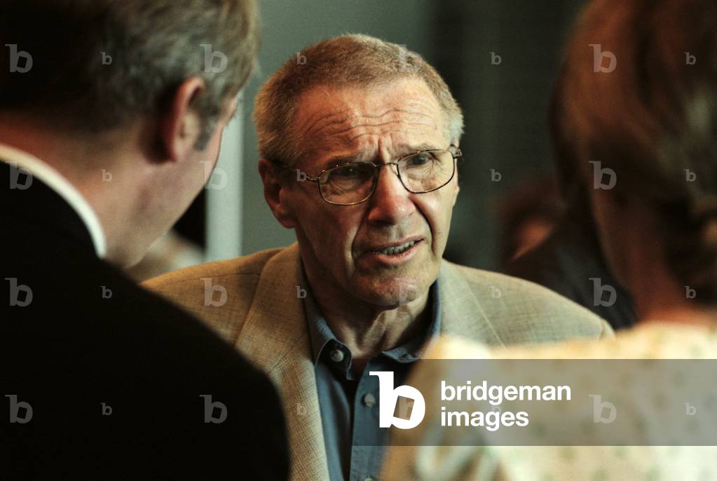 Gyorgy Kurtag backstage at the Lucerne Concert Hall, 2000