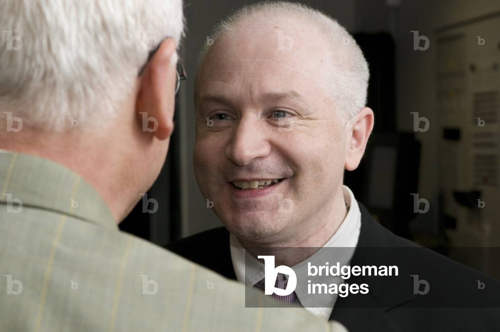 George Benjamin at the backstage after conducting the 'Ensemble Contemporain' in Olivier Messiaen 's 'Oiseaux éxotiques'