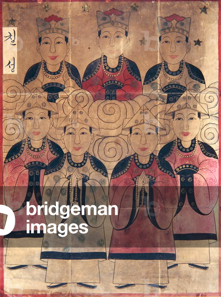 Chilseong (natural pigment on silk)