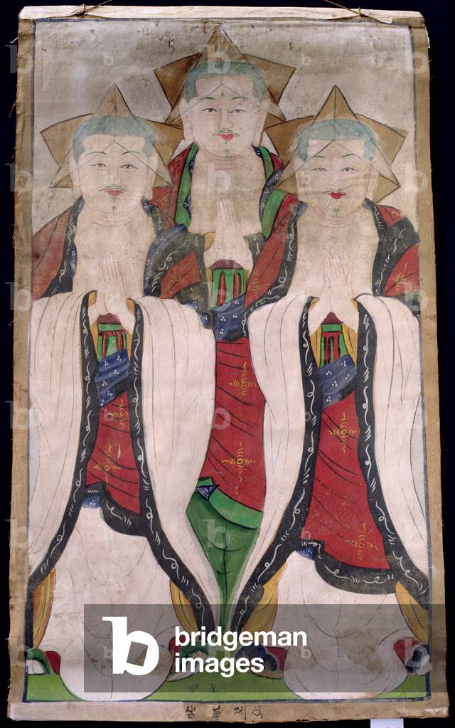Sambul jeseok (natural pigment on silk)