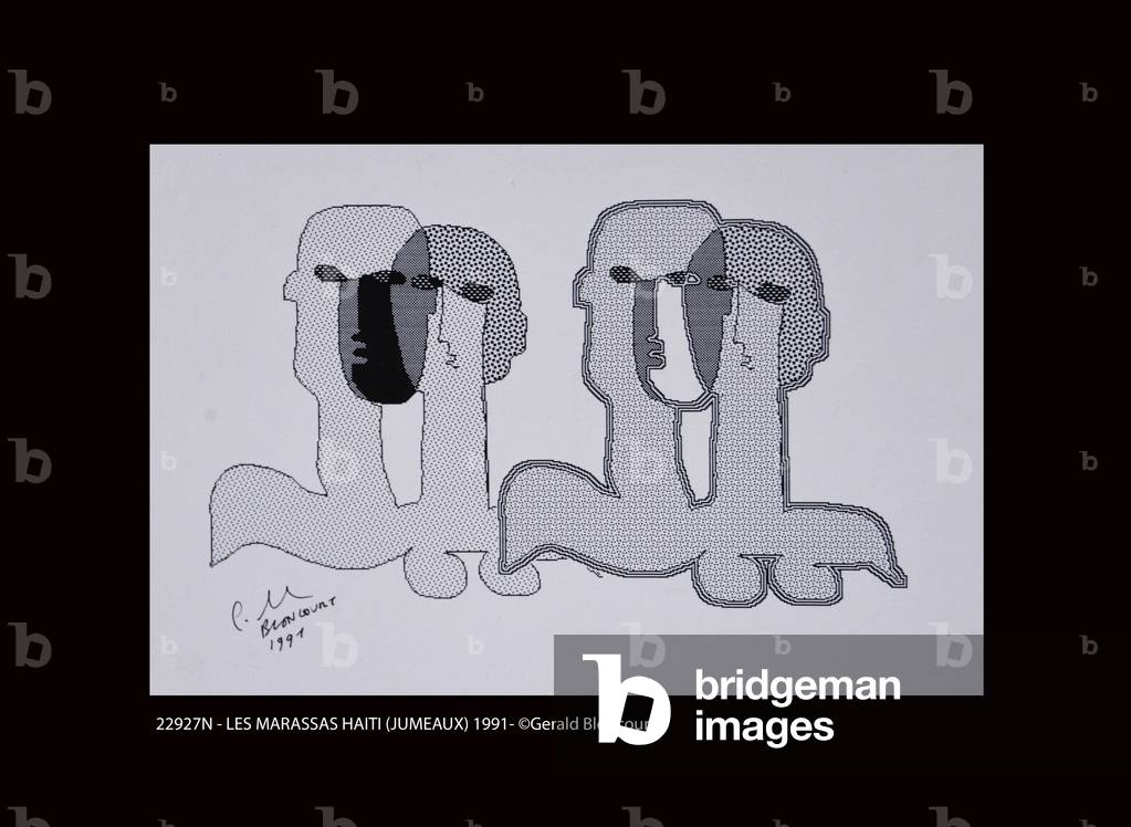 22927N - LES MARASSAS HAITI (TWINS) 1991 (drawing)